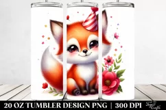 Colorful Baby Fox Party Hat Tumbler Product Image 2