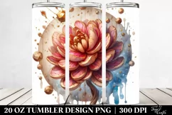 Wooden Stained Carnation Tumbler Product Image 2
