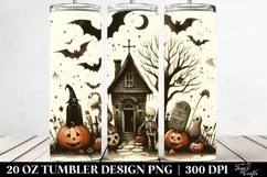 Vintage Halloween Scene | 20 oz Tumbler Product Image 2