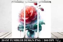 Begonia Watercolor Splash Tumbler Product Image 2