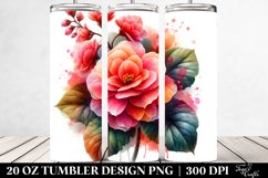 Begonia Watercolor Splash Tumbler Product Image 2