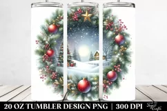 Christmas Scenery, Transparent 20 Oz Tumbler Product Image 2