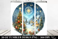 Christmas Scenery, Transparent 20 Oz Tumbler Product Image 2