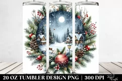 Christmas Scenery, Transparent 20 Oz Tumbler Product Image 2