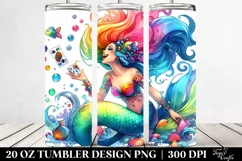 Mermaid Funny Playing | 20 oz Tumbler Product Image 2