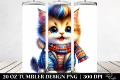 Vibrant Baby Cat Sitting | 20 oz Tumbler Product Image 2