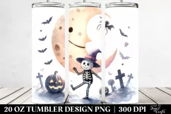 Funny Halloween Clipart with Full Moon | 20 oz Tumbler Product Image 2