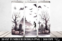 Halloween UNDEAD Scene Simple | 20 oz Tumbler Product Image 2