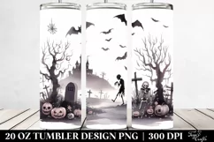 Halloween UNDEAD Scene Simple | 20 oz Tumbler Product Image 2