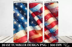 Detailed Watercolor Flag | 20 oz Tumbler Product Image 2