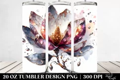 Magnolia Watercolor Splash Tumbler Product Image 2