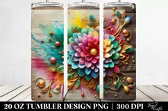 Chrysanthemum Watercolor 20 Oz Tumbler Product Image 2