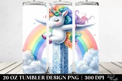 Swinging Unicorn Rainbow 20 Oz Tumbler Product Image 2