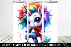 Vibrant Baby Unicorn Dancing | 20 oz Tumbler Product Image 2