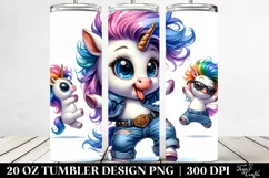 Vibrant Baby Unicorn Dancing | 20 oz Tumbler Product Image 2