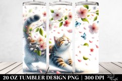 Spring Petals Cat Tumbler | 20 oz Tumbler Product Image 2