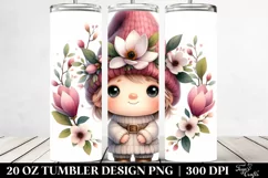Colorful Gnome Magnolia Tumbler Product Image 2