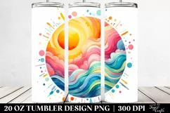 Colorful Pastel Sun Tumbler Product Image 2