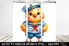 Funny Chicken Sailor Suit Tumbler Product Image 2