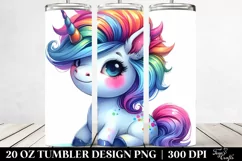 Vibrant Funny Baby Unicorn Clipart Product Image 2
