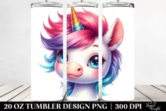 Vibrant Funny Baby Unicorn Clipart Product Image 2