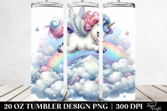 Bouncing Baby Unicorn Mountaintop 20 Oz Tumbler Product Image 2
