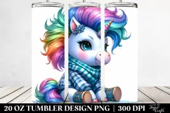 Vibrant Baby Unicorn Sitting Clipart Product Image 2