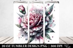 Carnation Watercolor Splash Tumbler Product Image 2