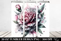 Carnation Watercolor Splash Tumbler Product Image 2