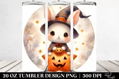 Cute Bunny in Halloween Costume, High-Res 20 Oz Tumbler Product Image 2