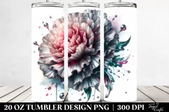 Carnation Watercolor Splash Tumbler Product Image 2