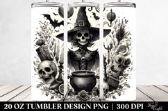 Gothic Witch Washed Watercolor Tumbler Product Image 2