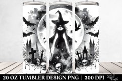 Gothic Witch Washed Watercolor Tumbler Product Image 2