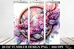 Abstract Pastel Wooden Stained Tumbler Product Image 2