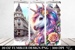 Colorful Baby Unicorn in Buenos Aires Street. 20 Oz Tumbler Product Image 2