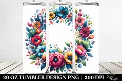 Colorful Seal Floral Frame | 20 Oz Tumbler Product Image 2