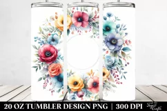 Colorful Seal Floral Frame | 20 Oz Tumbler Product Image 2