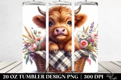 Highland Cow Basket | 20 Oz Tumbler Product Image 2