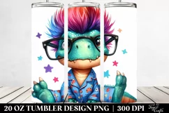 Dinosaur in Pijamas, Vibrant 20 Oz Tumbler Product Image 2