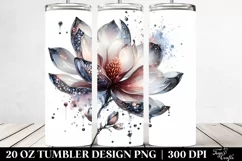 Watercolor Splash Flower Tumbler Product Image 2