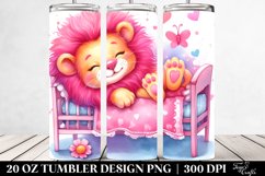 Colorful Pinkish Lion | 20 Oz Tumbler Product Image 2
