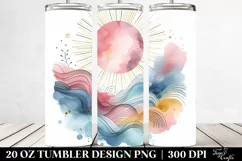 Colorful Abstract Pastel Sun | 20 Oz Tumbler Product Image 2
