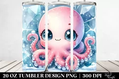 Cute Baby Octopus with Big Eyes, High-Quality 20 Oz Tumbler Product Image 2