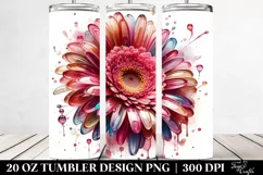Watercolor Splash Flower Tumbler Product Image 2