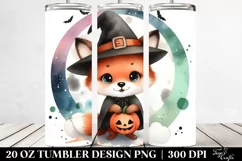Simple Fox in Halloween Costume, High-Res 20 Oz Tumbler Product Image 2