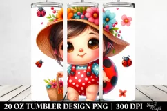 Cute Baby Ladybug Dressed for Summer | 20 Oz Tumbler Product Image 2