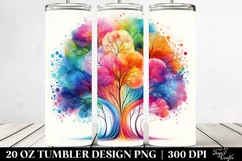 Colorful Abstract Rainbow Trees | 20 Oz Tumbler Product Image 2