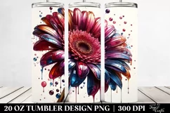 Watercolor Splash Flower Tumbler Product Image 2