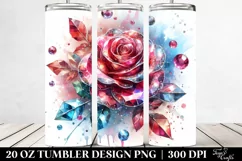 Watercolor Splash Flower Tumbler Product Image 2