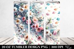 Tumbling with Spring Petals | 20 Oz Tumbler Product Image 2